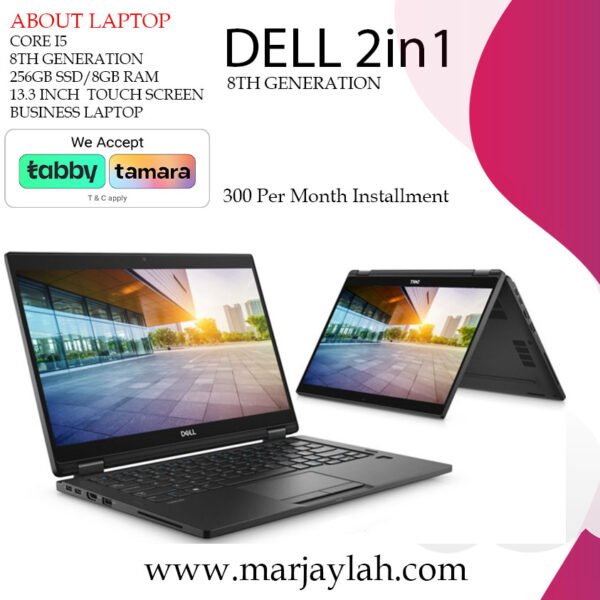 Dell Latitude 7390 2-in-1 Laptop,Touch screen Core i5-8Th-Generation